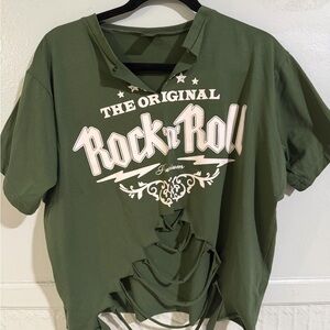 The Original Rock 'n' Roll Graphic Tee - Olive Green